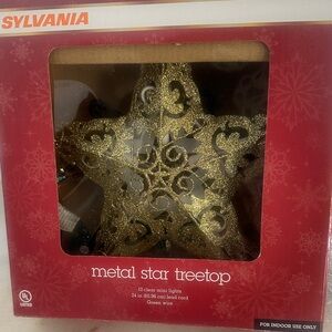 Sylvania Gold Metal Star Treetop